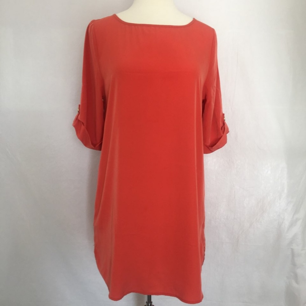 3/$30 Everly Coral Shift Dress Casual Shirt dress
